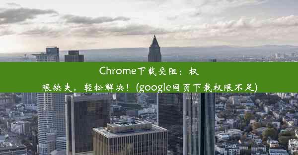 Chrome下载受阻：权限缺失，轻松解决！(google网页下载权限不足)