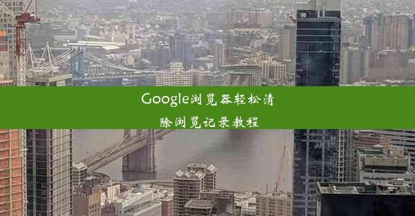 Google浏览器轻松清除浏览记录教程