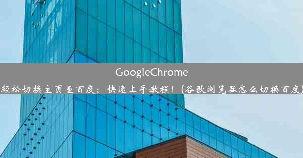 GoogleChrome轻松切换主页至百度：快速上手教程！(谷歌浏览器怎么切换百度)