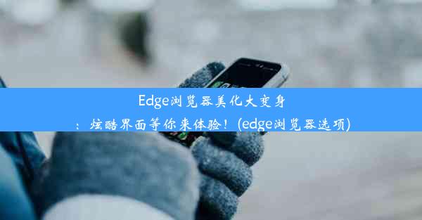 Edge浏览器美化大变身：炫酷界面等你来体验！(edge浏览器选项)