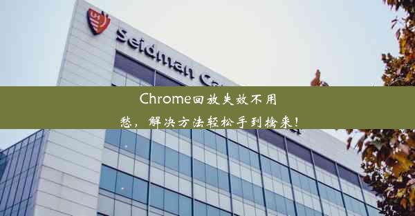 Chrome回放失效不用愁，解决方法轻松手到擒来！