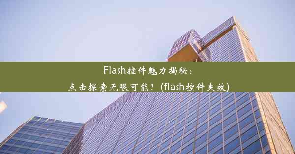 Flash控件魅力揭秘：点击探索无限可能！(flash控件失效)