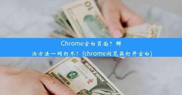 Chrome空白页面？解决方法一网打尽！(chrome浏览器打开空白)