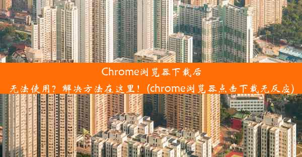 Chrome浏览器下载后无法使用？解决方法在这里！(chrome浏览器点击下载无反应)