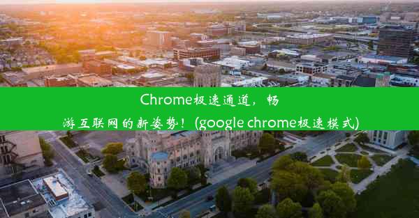 Chrome极速通道，畅游互联网的新姿势！(google chrome极速模式)