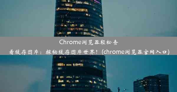 Chrome浏览器轻松查看缓存图片：探秘缓存图片世界！(chrome浏览器官网入口)