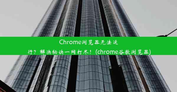 Chrome浏览器无法运行？解决秘诀一网打尽！(chrome谷歌浏览器)