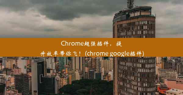 Chrome超强插件，提升效率带你飞！(chrome google插件)