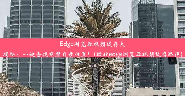 Edge浏览器视频缓存大揭秘：一键查找视频目录位置！(微软edge浏览器视频缓存路径)