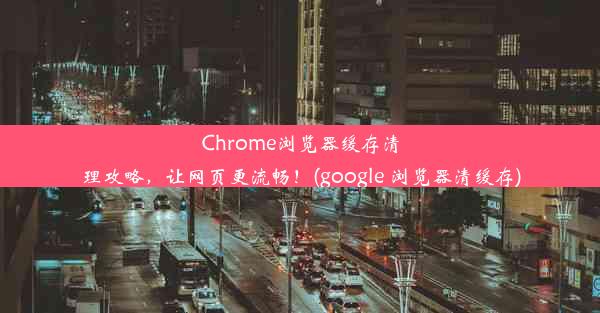 Chrome浏览器缓存清理攻略，让网页更流畅！(google 浏览器清缓存)