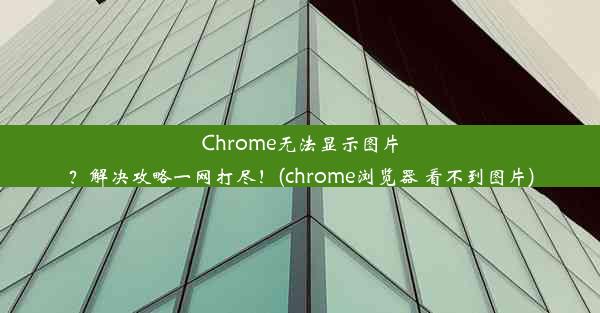 Chrome无法显示图片？解决攻略一网打尽！(chrome浏览器 看不到图片)