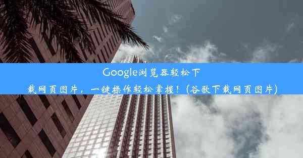 Google浏览器轻松下载网页图片，一键操作轻松掌握！(谷歌下载网页图片)