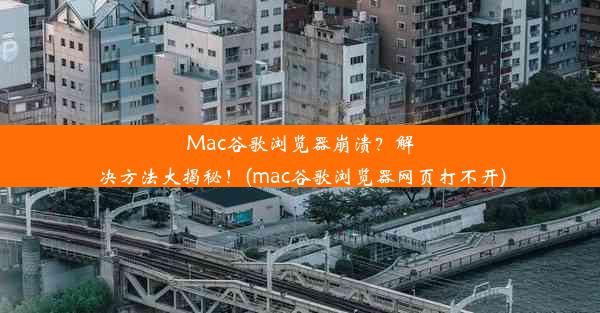 Mac谷歌浏览器崩溃？解决方法大揭秘！(mac谷歌浏览器网页打不开)