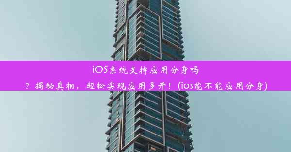 iOS系统支持应用分身吗？揭秘真相，轻松实现应用多开！(ios能不能应用分身)