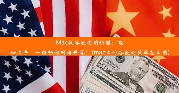 Mac版谷歌使用秘籍：轻松上手，一键畅游网络世界！(mac上的谷歌浏览器怎么用)