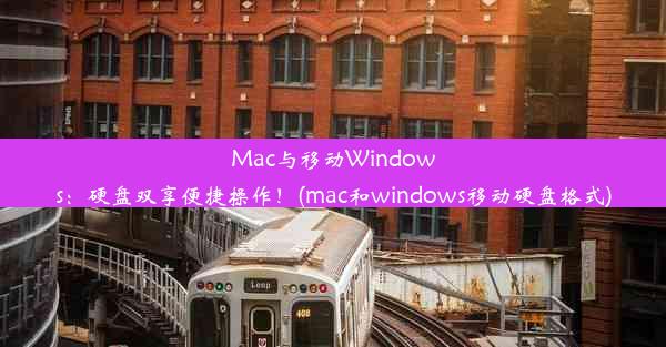 Mac与移动Windows：硬盘双享便捷操作！(mac和windows移动硬盘格式)