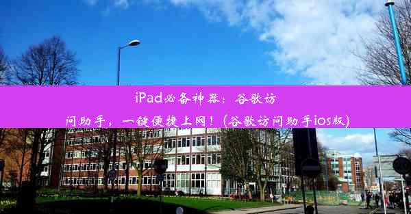 iPad必备神器：谷歌访问助手，一键便捷上网！(谷歌访问助手ios版)