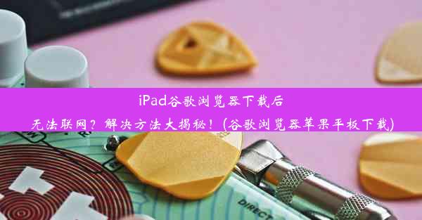 iPad谷歌浏览器下载后无法联网？解决方法大揭秘！(谷歌浏览器苹果平板下载)