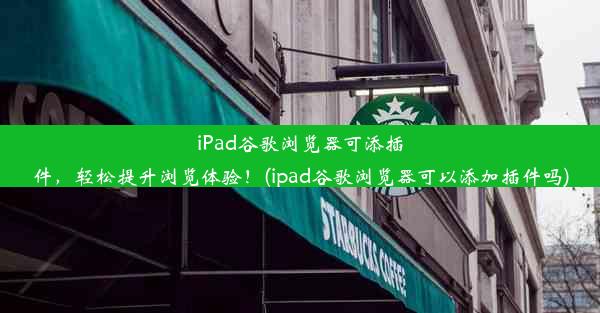 iPad谷歌浏览器可添插件，轻松提升浏览体验！(ipad谷歌浏览器可以添加插件吗)