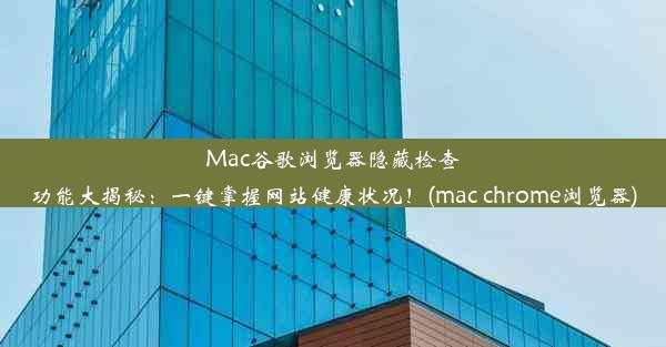 Mac谷歌浏览器隐藏检查功能大揭秘：一键掌握网站健康状况！(mac chrome浏览器)