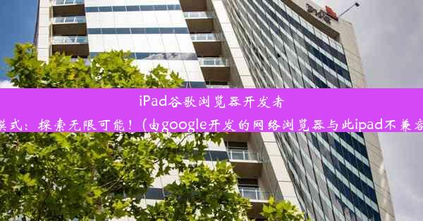 iPad谷歌浏览器开发者模式：探索无限可能！(由google开发的网络浏览器与此ipad不兼容)