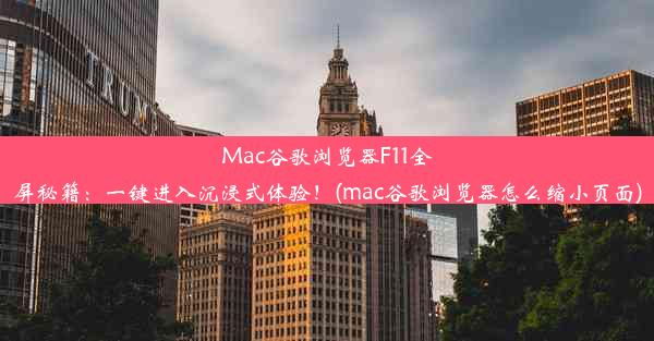 Mac谷歌浏览器F11全屏秘籍：一键进入沉浸式体验！(mac谷歌浏览器怎么缩小页面)