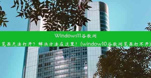 Windows11谷歌浏览器无法打开？解决方法在这里！(window10谷歌浏览器打不开)