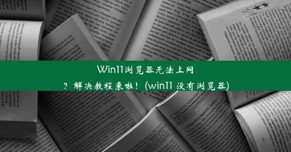 Win11浏览器无法上网？解决教程来啦！(win11 没有浏览器)