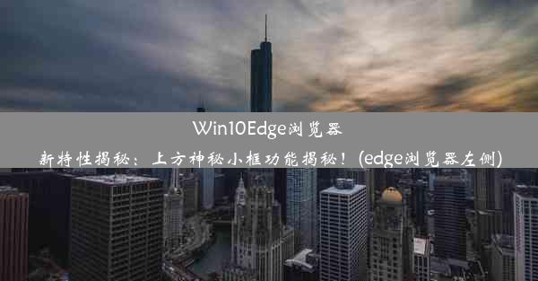 Win10Edge浏览器新特性揭秘：上方神秘小框功能揭秘！(edge浏览器左侧)