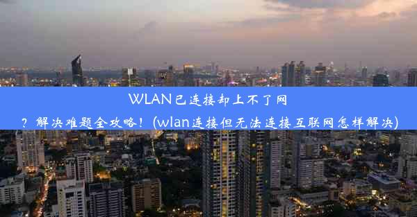 WLAN已连接却上不了网？解决难题全攻略！(wlan连接但无法连接互联网怎样解决)