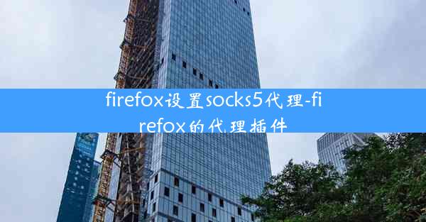 firefox设置socks5代理-firefox的代理插件