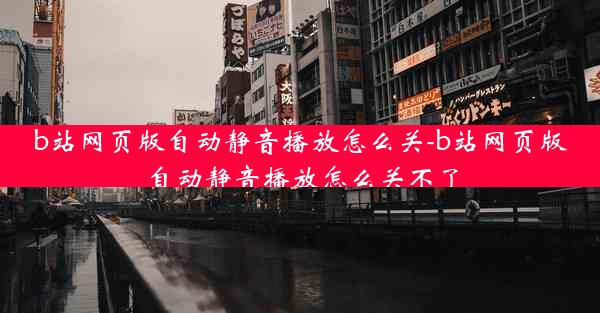 b站网页版自动静音播放怎么关-b站网页版自动静音播放怎么关不了