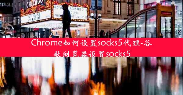 Chrome如何设置socks5代理-谷歌浏览器设置socks5