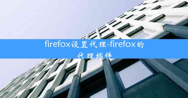 firefox设置代理-firefox的代理插件