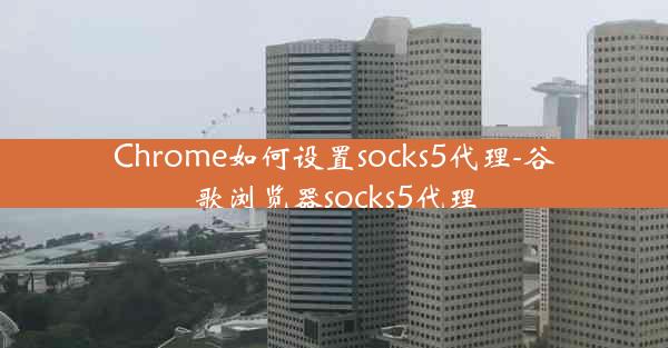 Chrome如何设置socks5代理-谷歌浏览器socks5代理